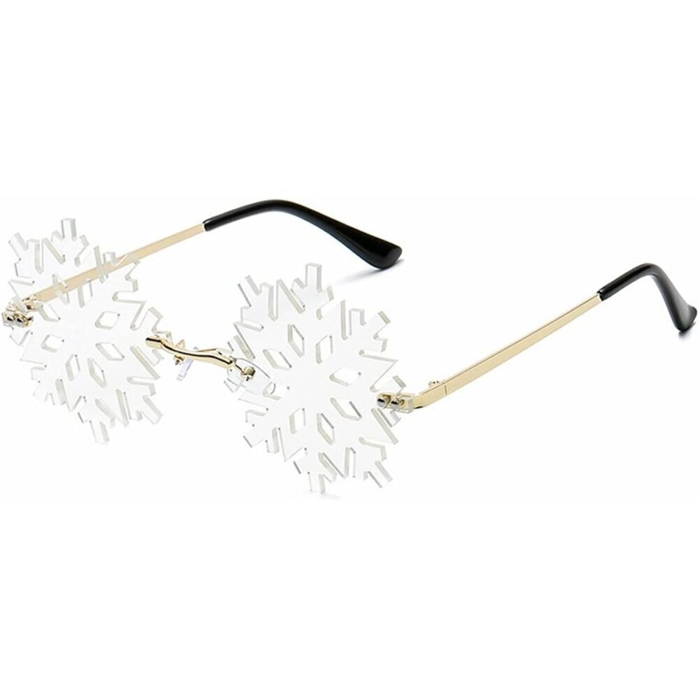 Snowflake Sunglasses Unisex Rimless Party Glasses Colorful Lenses